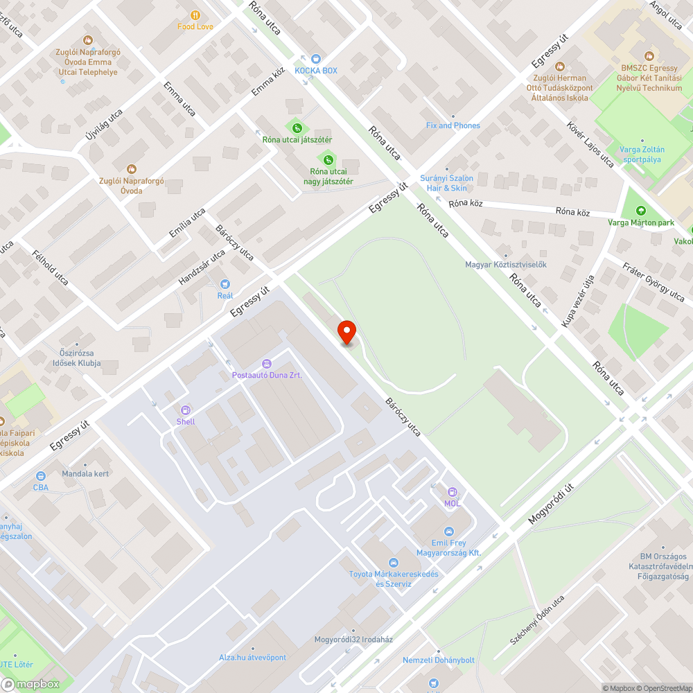 Építési törmelék a Báróczy utcában bejelentés helye