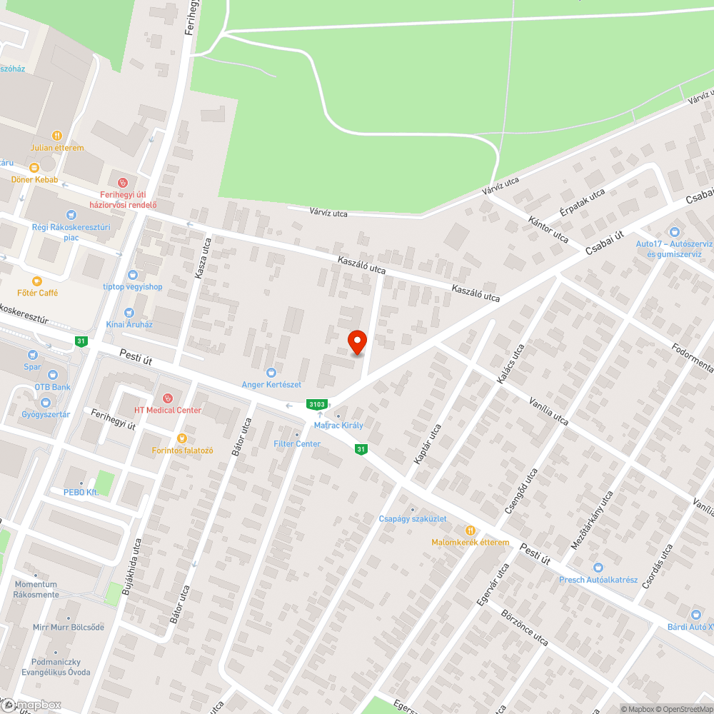 Leszakadt, lógó faág bejelentés helye