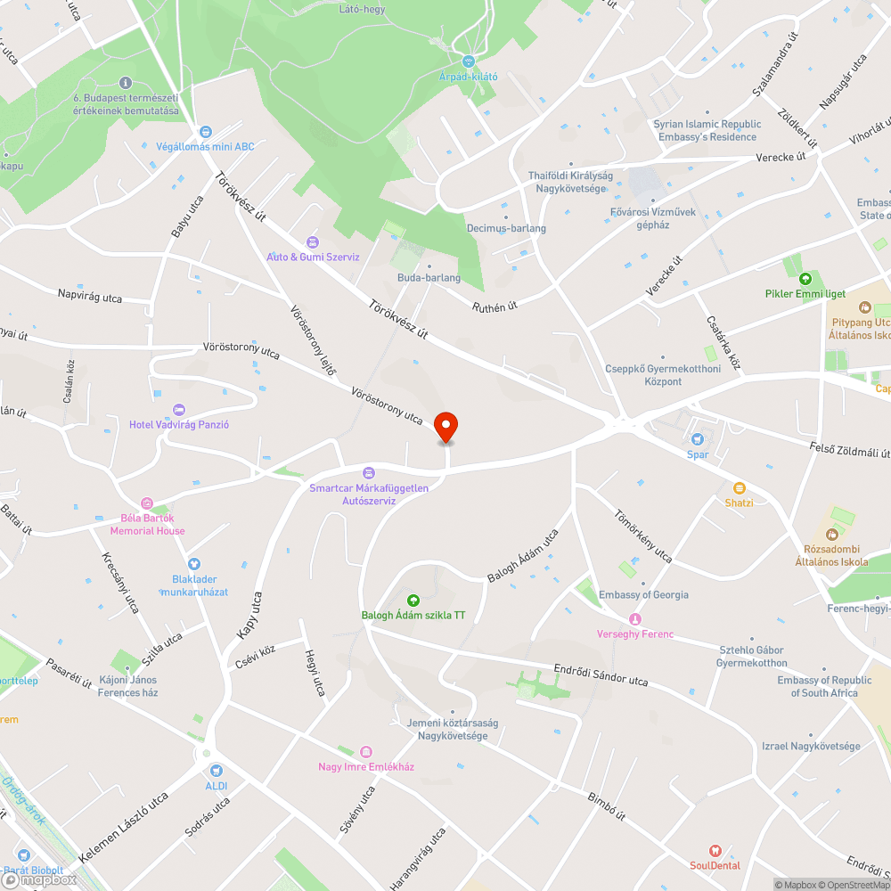 Kátyú a Vöröstorony utcában bejelentés helye