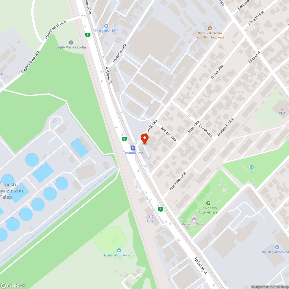 66-os busz megálló bejelentés helye