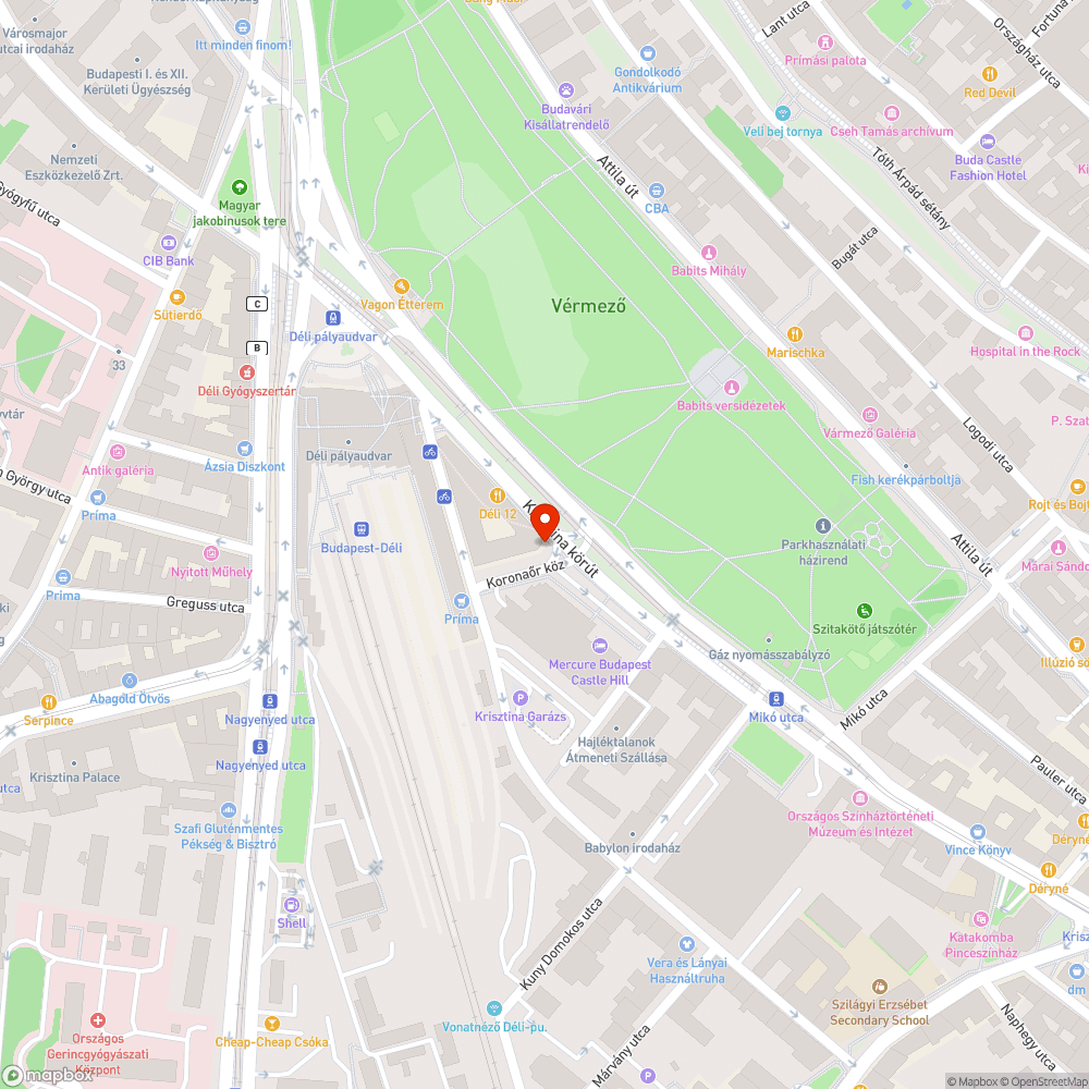 Kátyú bejelentés helye