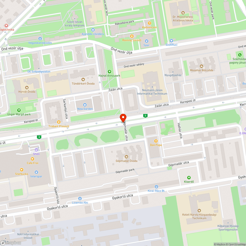 Járhatatlan járda bejelentés helye