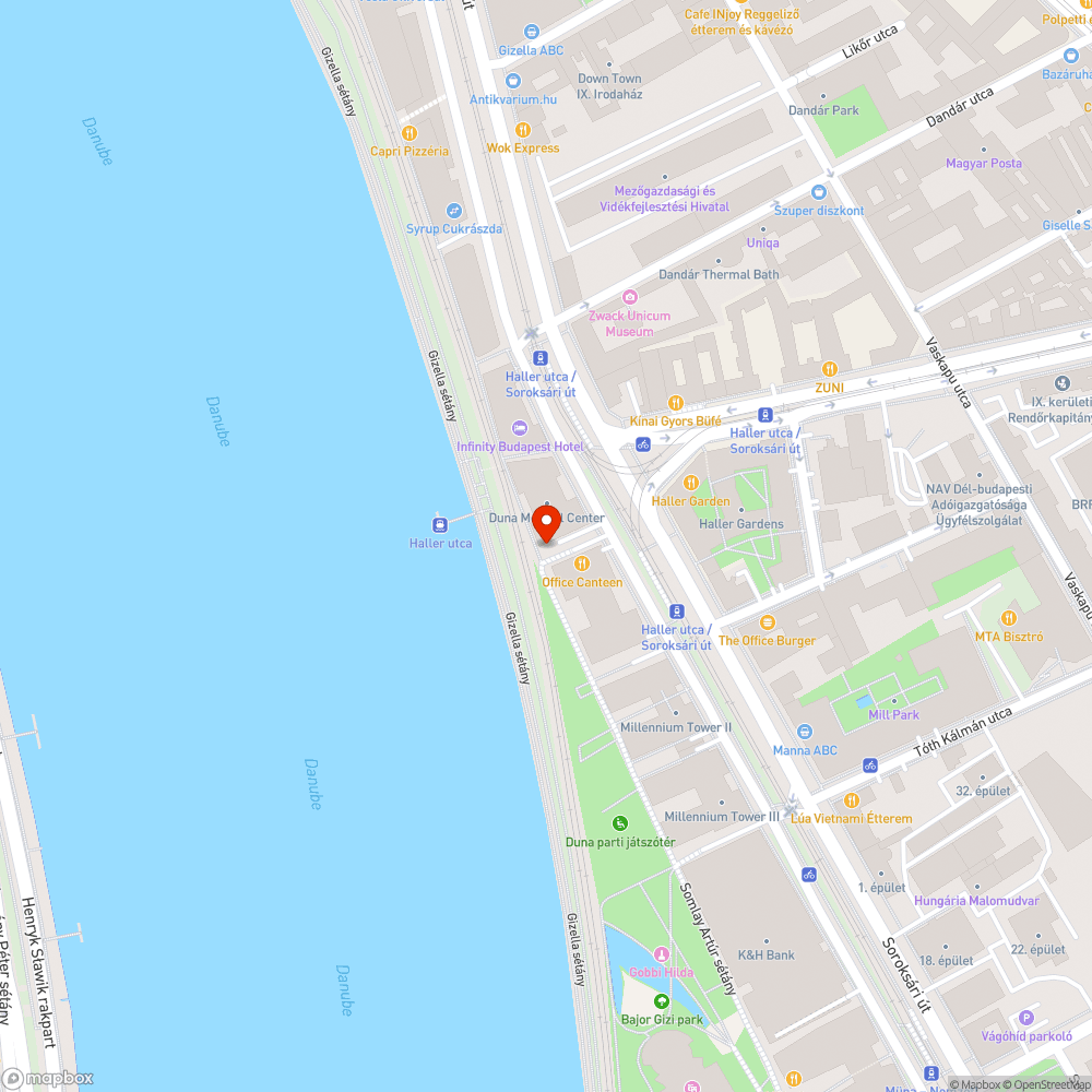 Dunapart megnyitása bejelentés helye