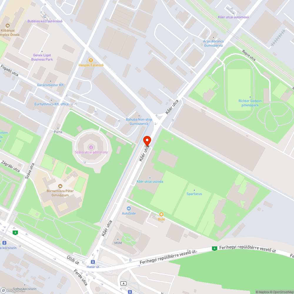 Közlekedhetetlen bicikliút bejelentés helye