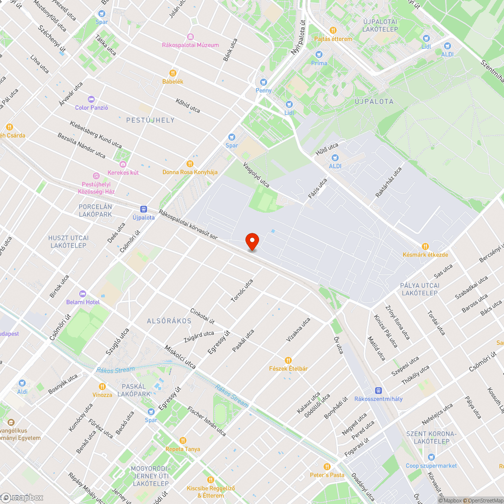 Rákospalotai körvasútsor kivilágítása bejelentés helye