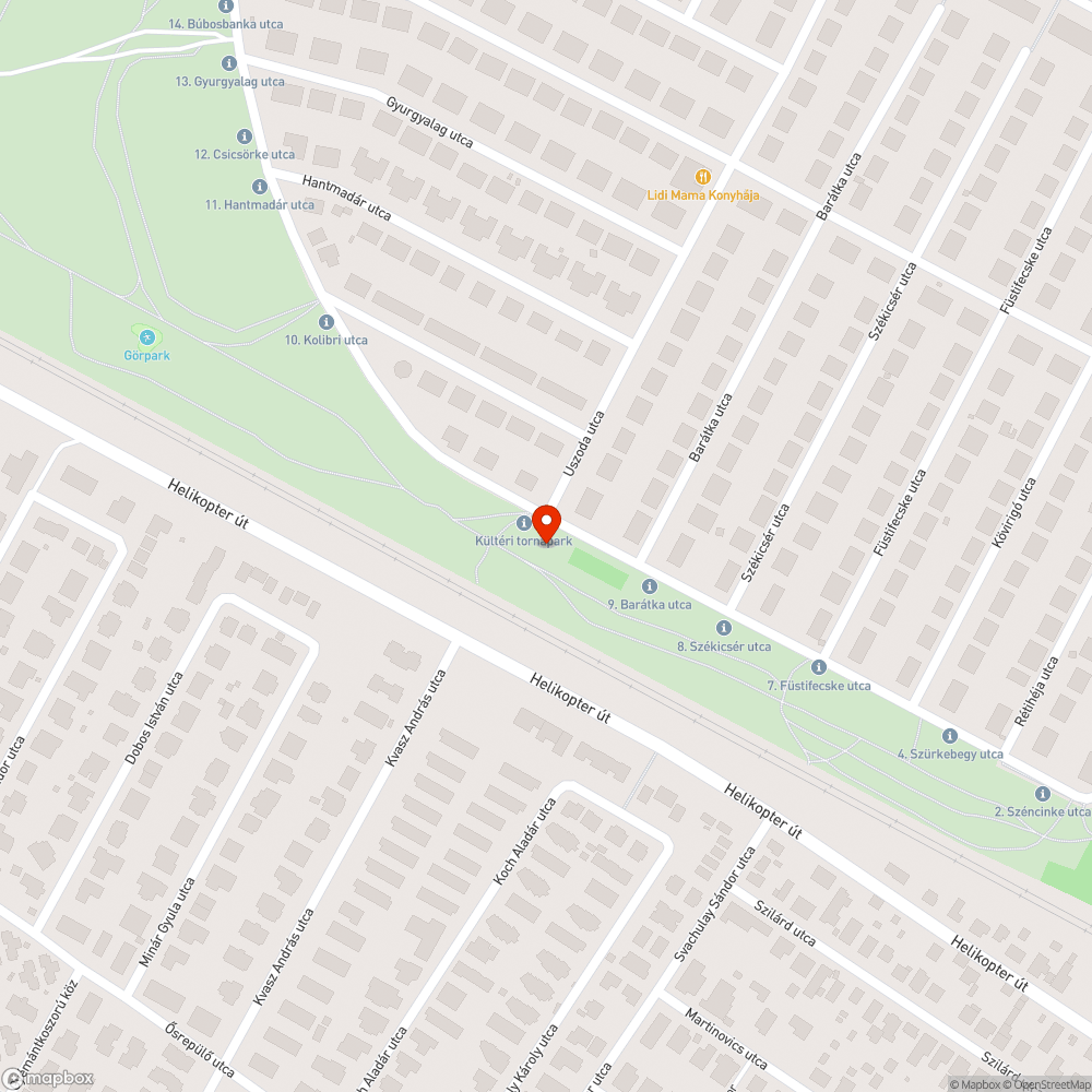 Kiégett lámpa bejelentés helye