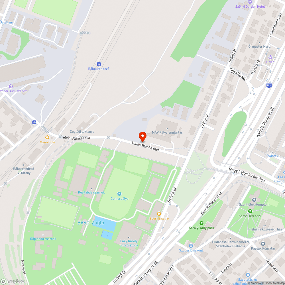 Zugló Teleki Blanka utca szemét bejelentés helye