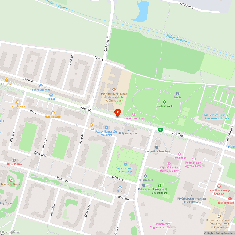 Váró bejelentés helye