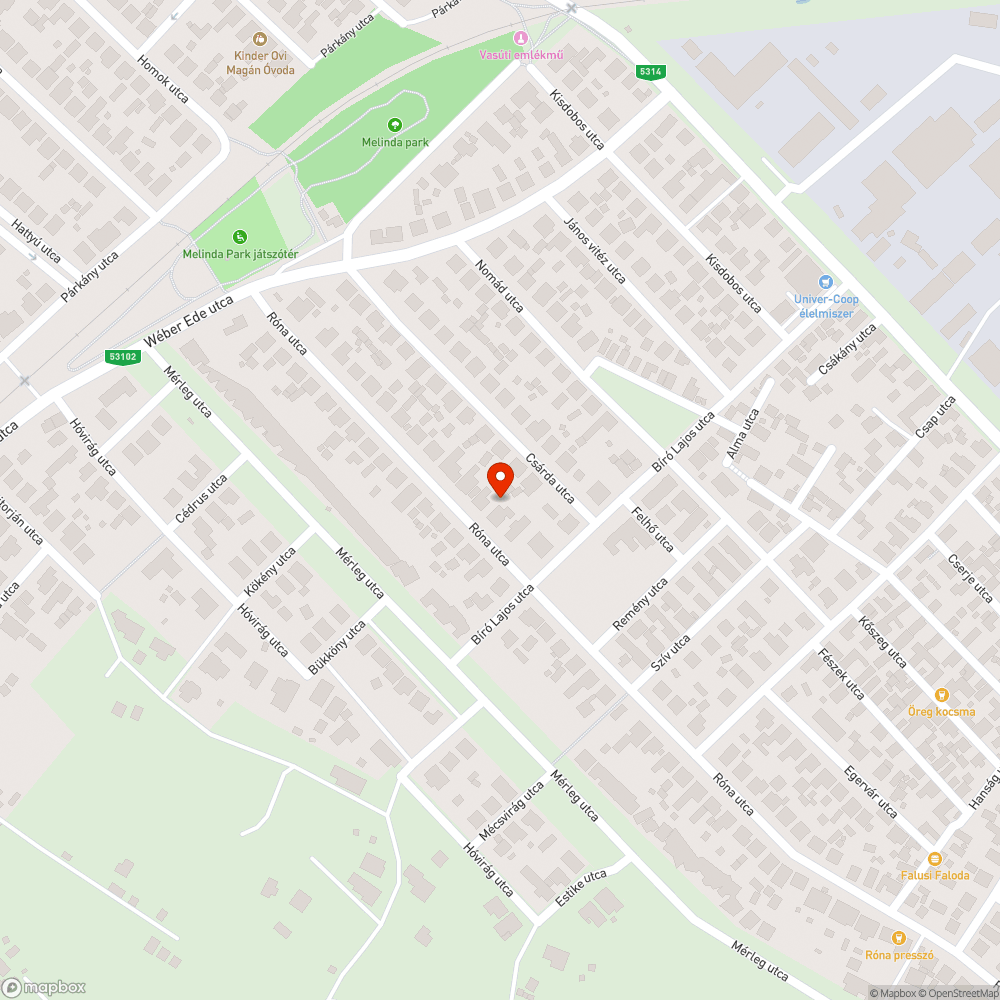 Nem működő utcai lámpa bejelentés helye