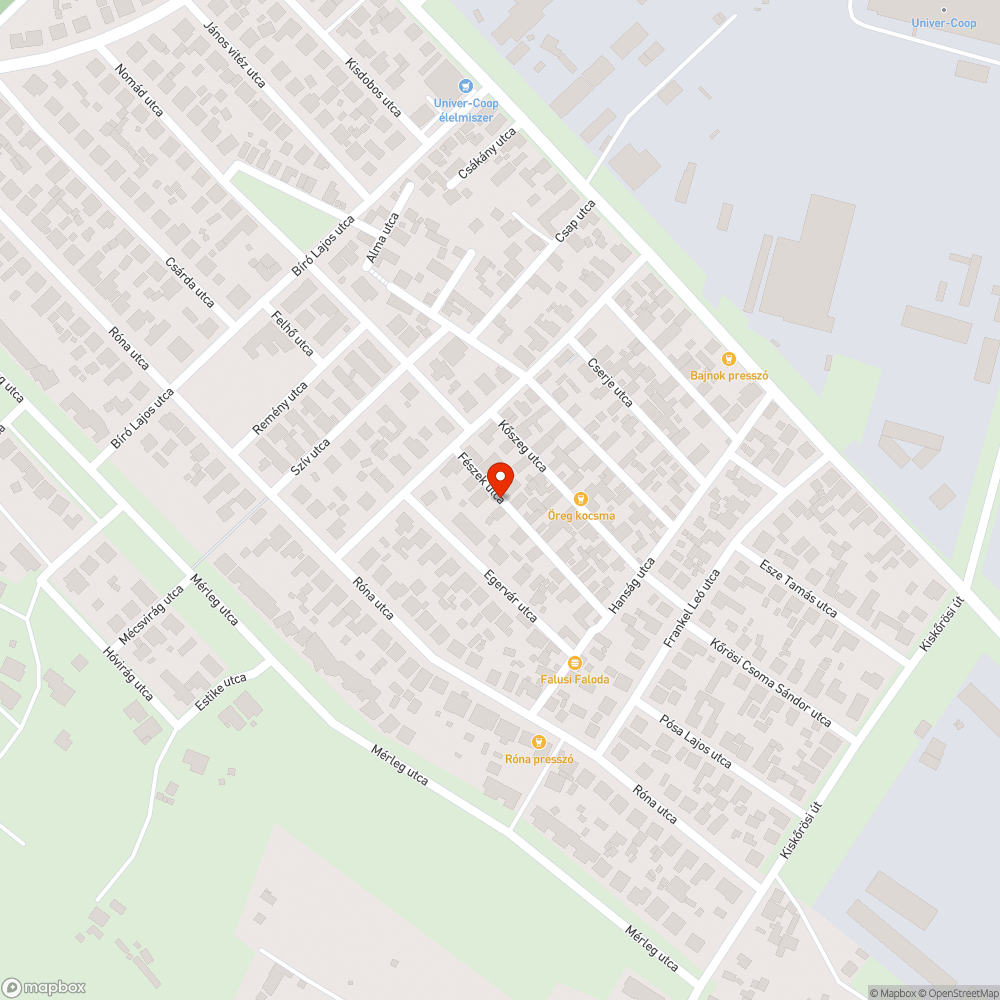 Nem működő utcai lámpa bejelentés helye