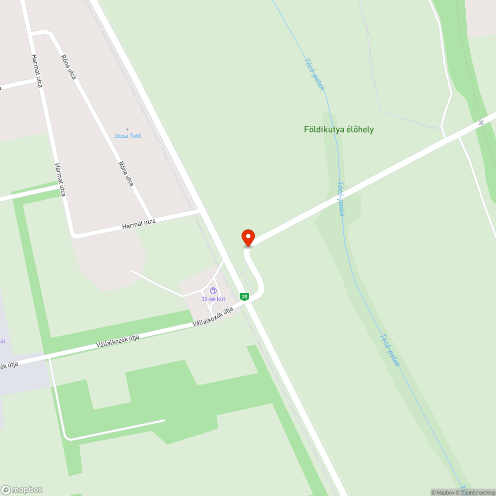 Zúzott kő az úton bejelentés helye