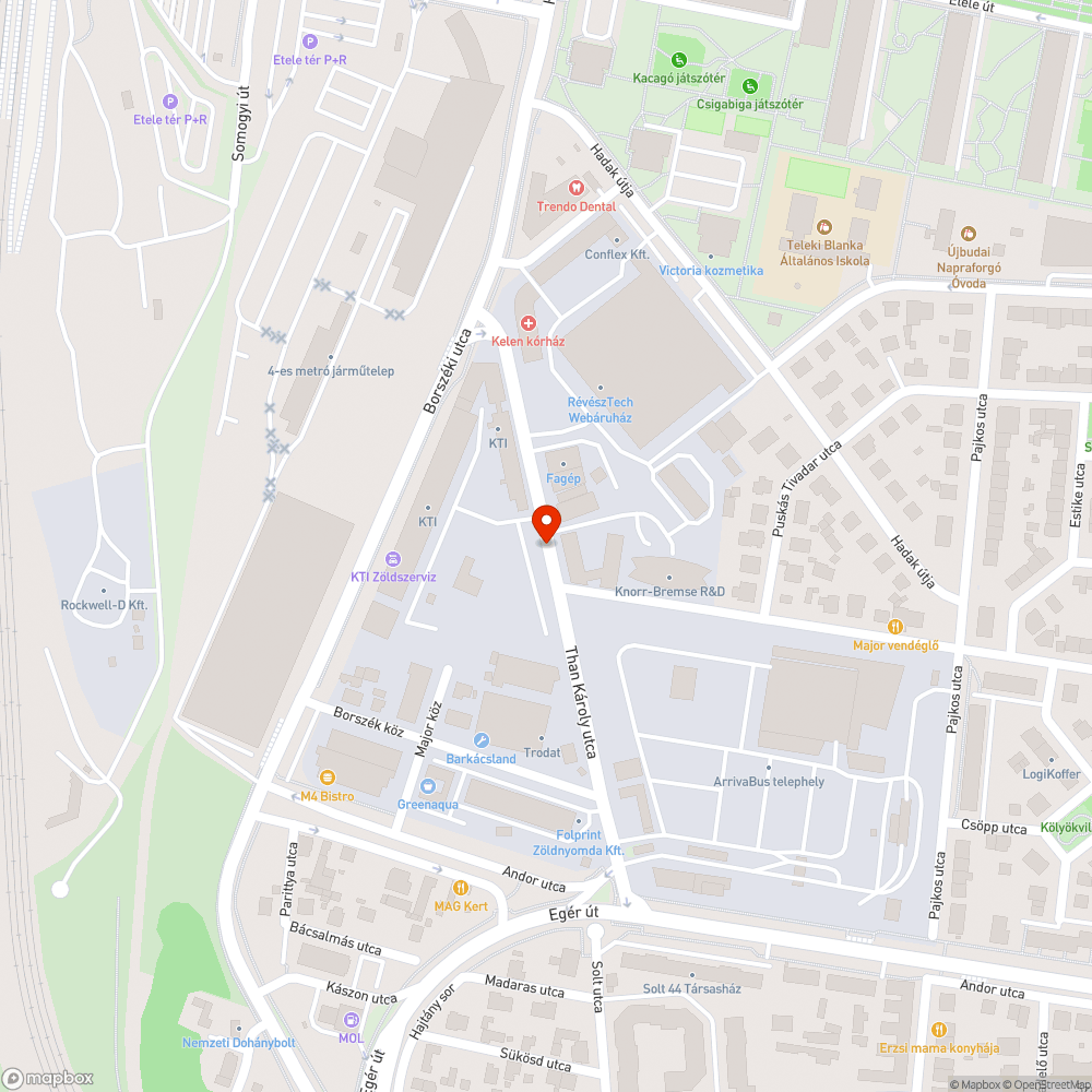 Szűkített járda bejelentés helye