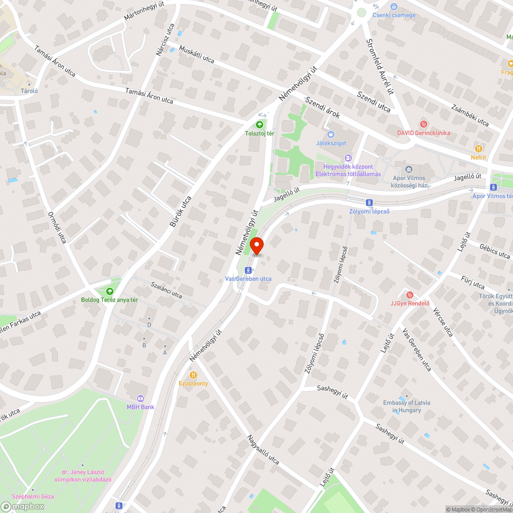 Leomlott járdaszegély villamosmegállóban bejelentés helye