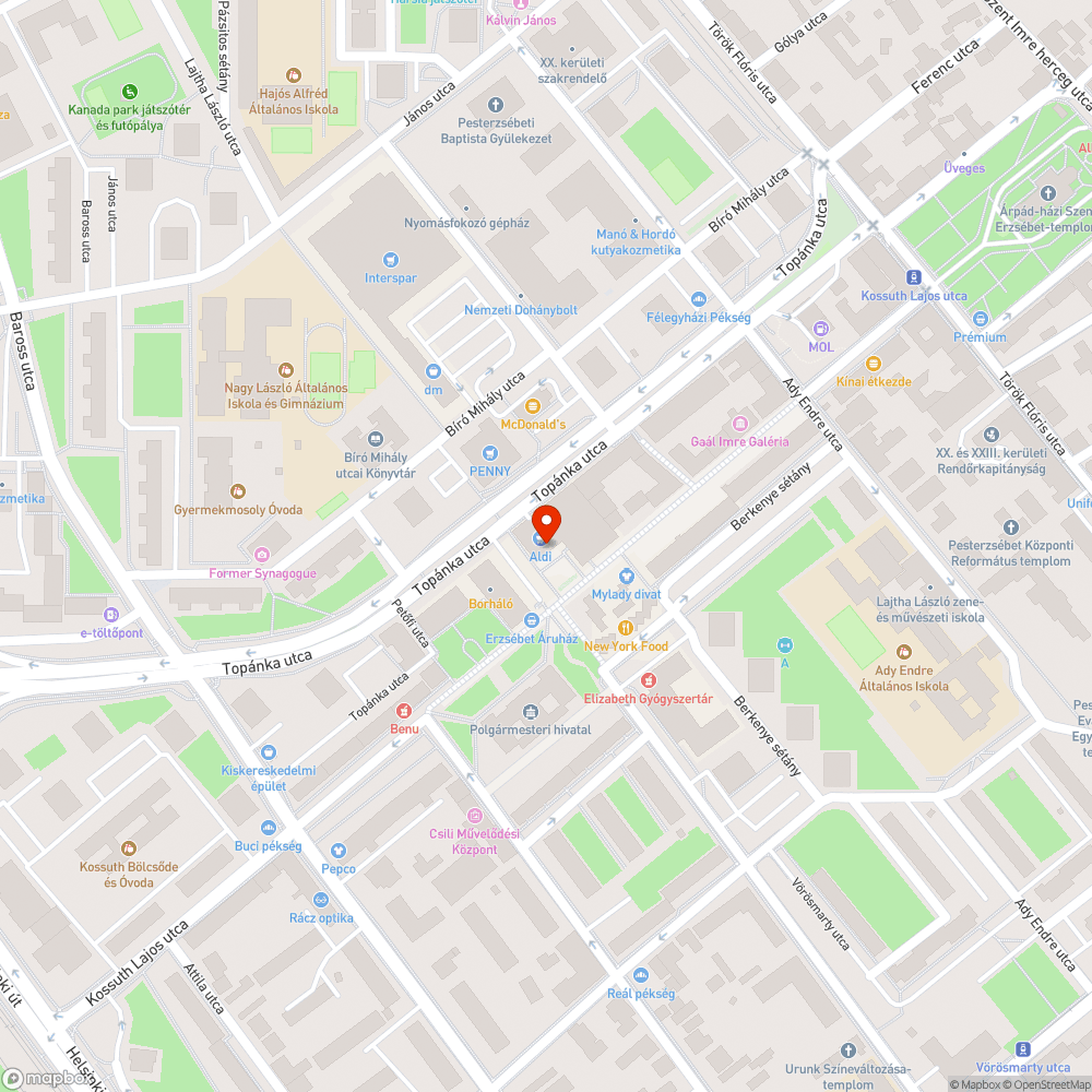 Kivilágítatlan terület bejelentés helye