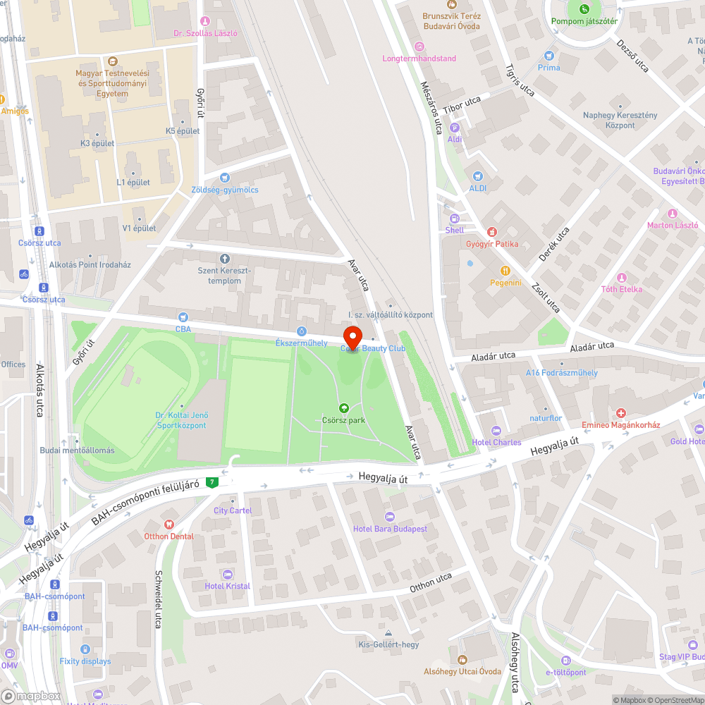 Rongálódott pad a Csörsz park játszótéren bejelentés helye