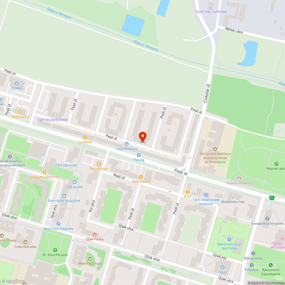 Elhagyott jármű bejelentés helye