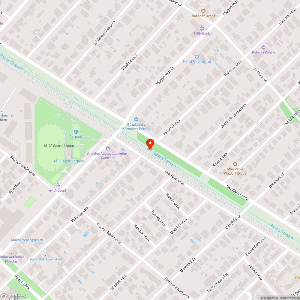 Kinövések a Rákos-patak partján bejelentés helye