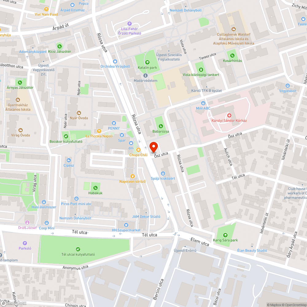 Eldugult vízelvezető bejelentés helye