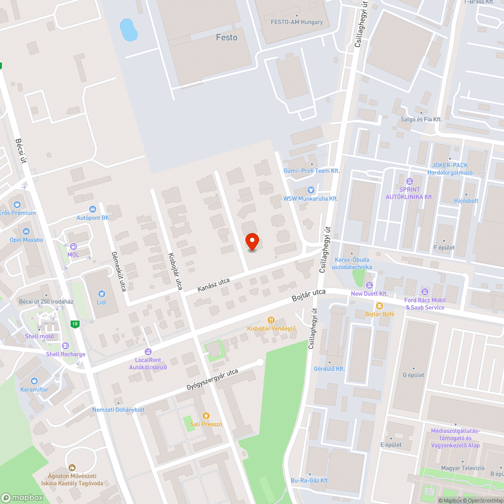 Elhagyott autó bejelentés helye