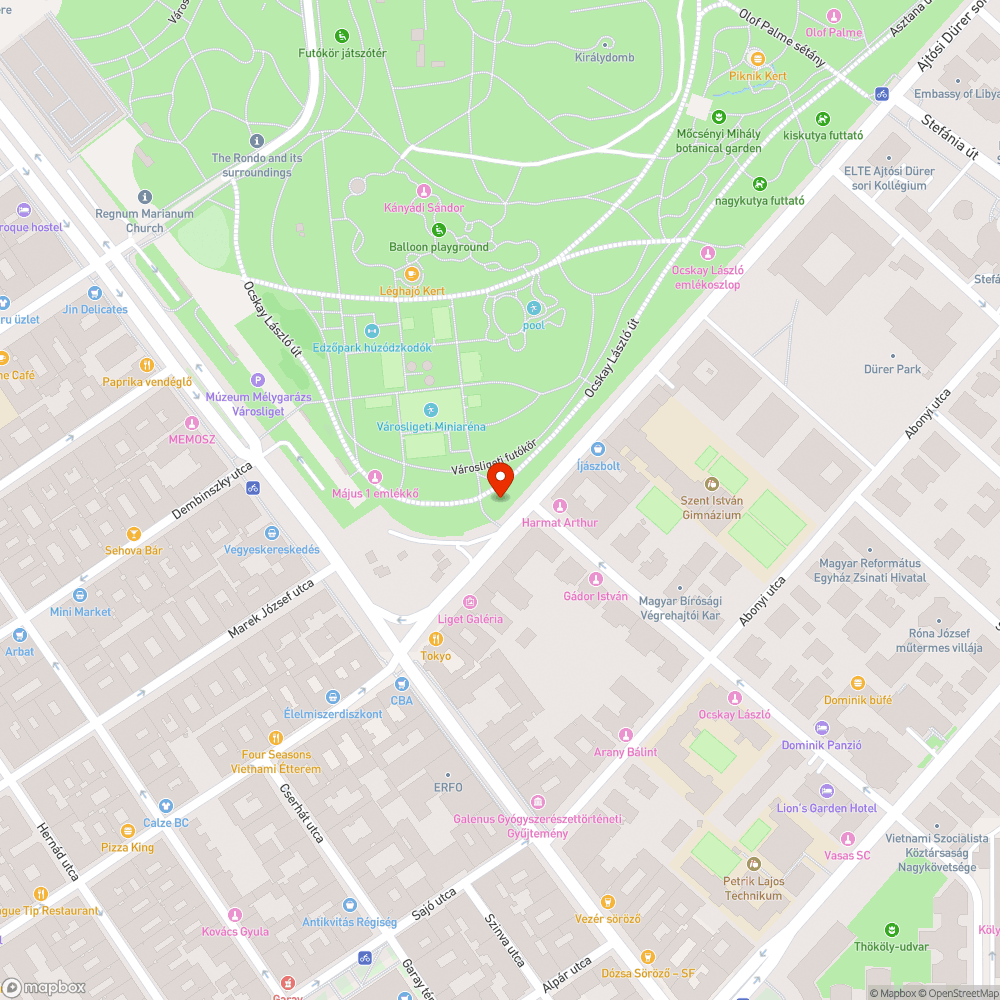 Kátyús járda bejelentés helye