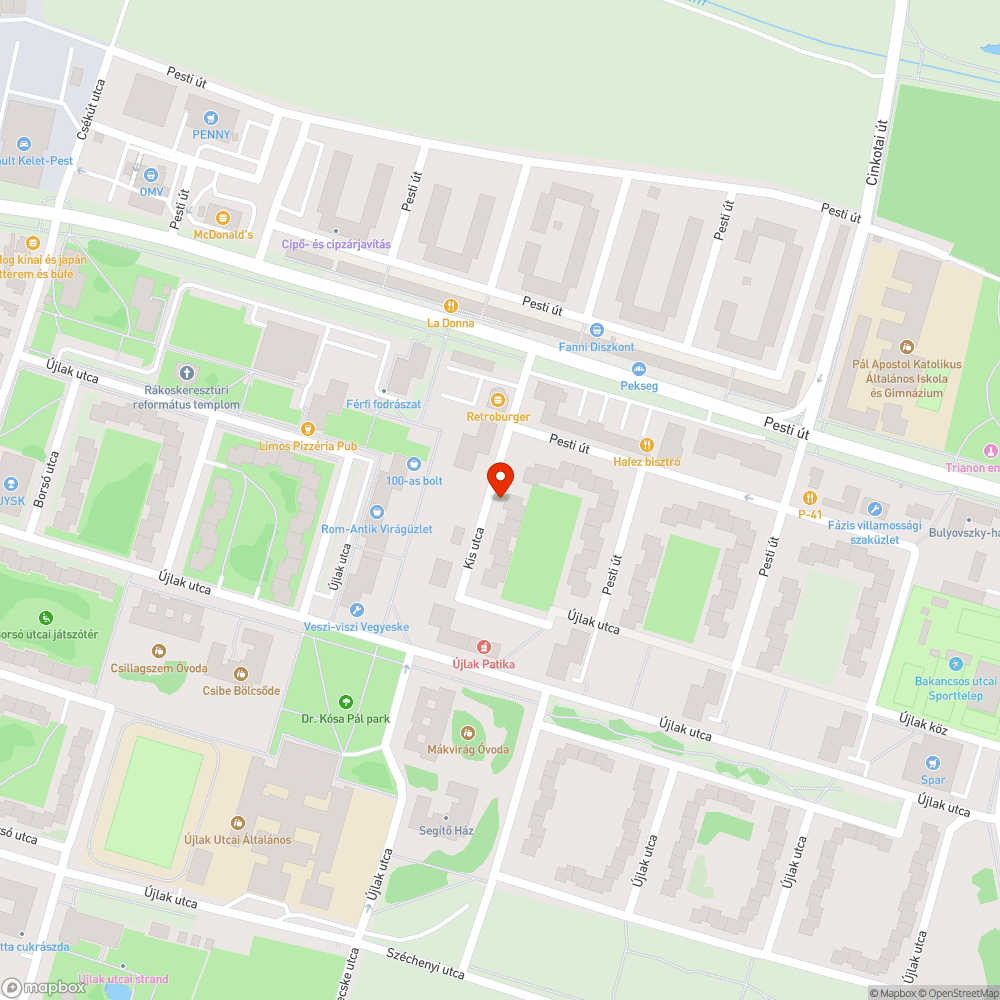 Repedezett járda bejelentés helye