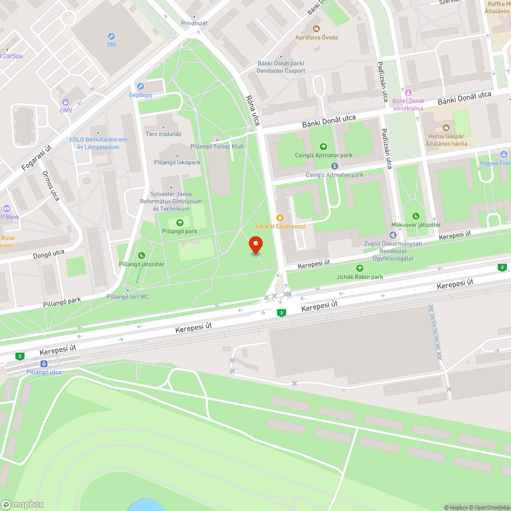 Kiszáradt fa bejelentés helye