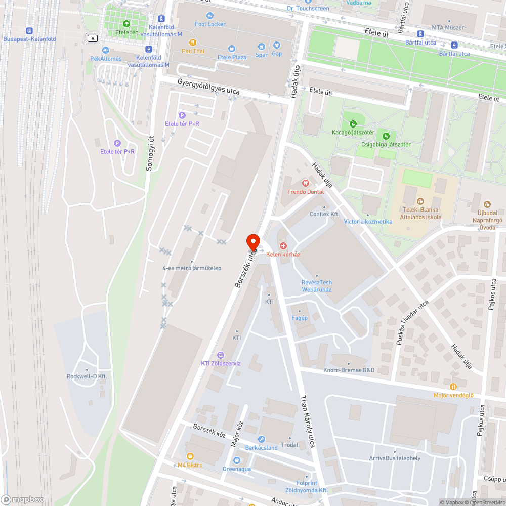 Hiányzó zebra bejelentés helye