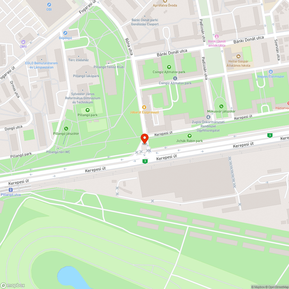 Aszfalt helyett zöldet bejelentés helye