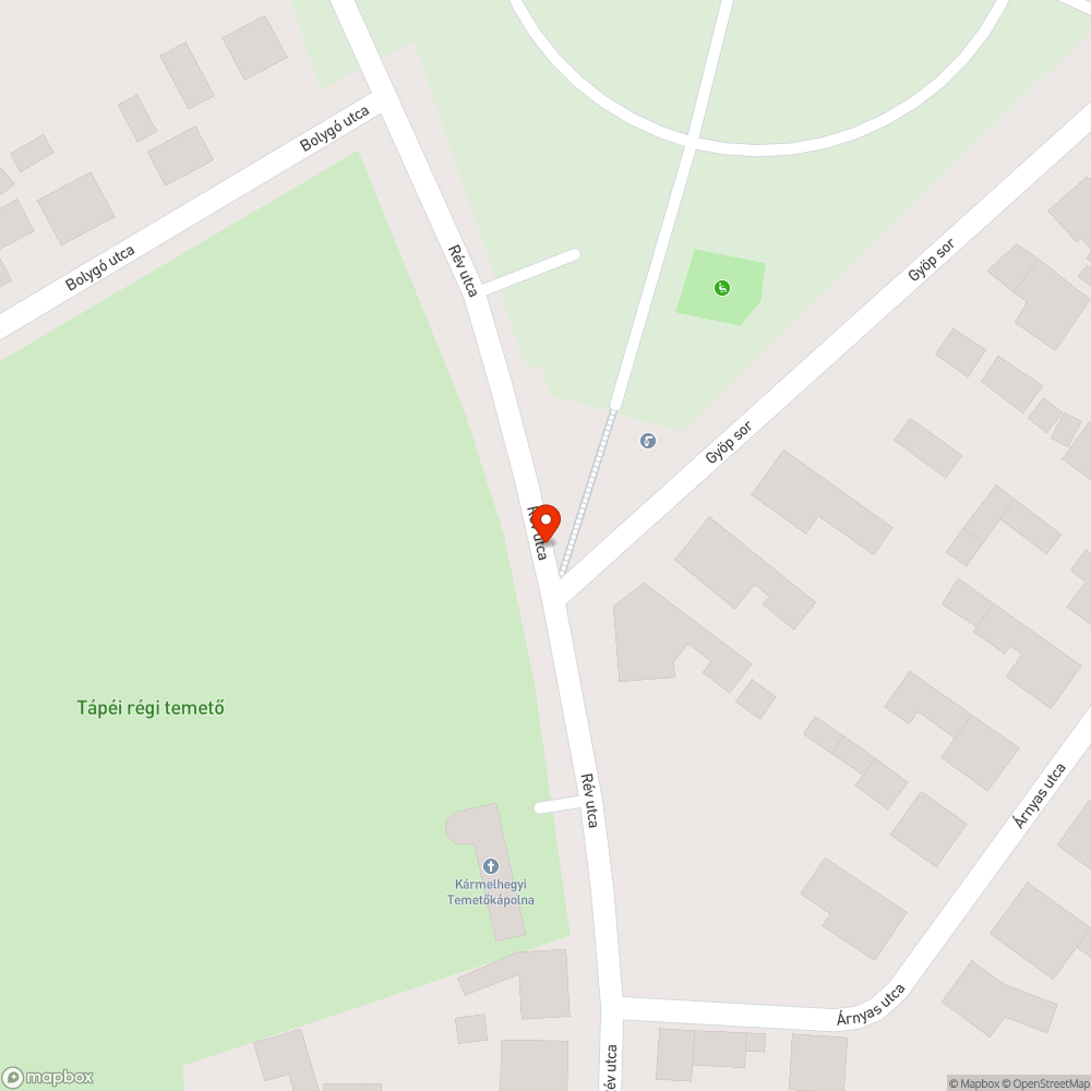 Rév utcáról eltűnt 30-as tábla bejelentés helye