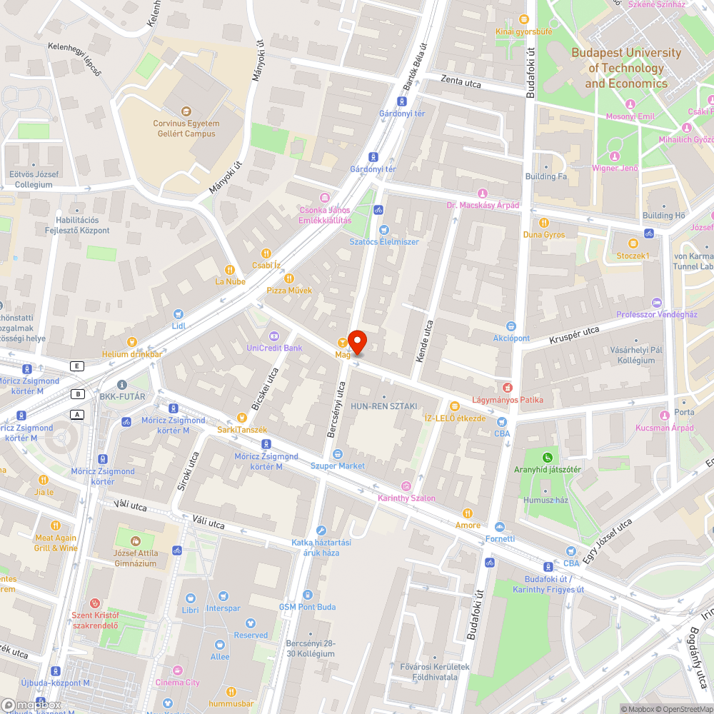 Hiányzó fa - Lágymányosi utca bejelentés helye