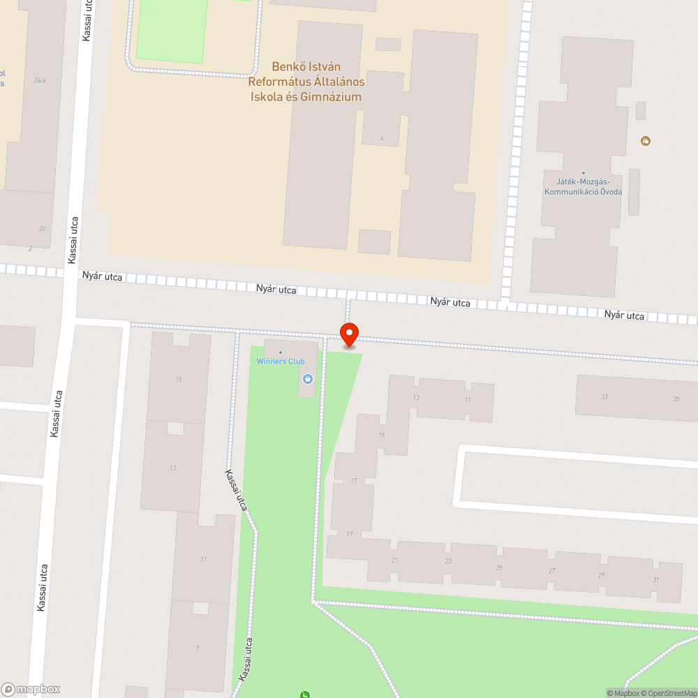 Botlásveszélyes járda bejelentés helye