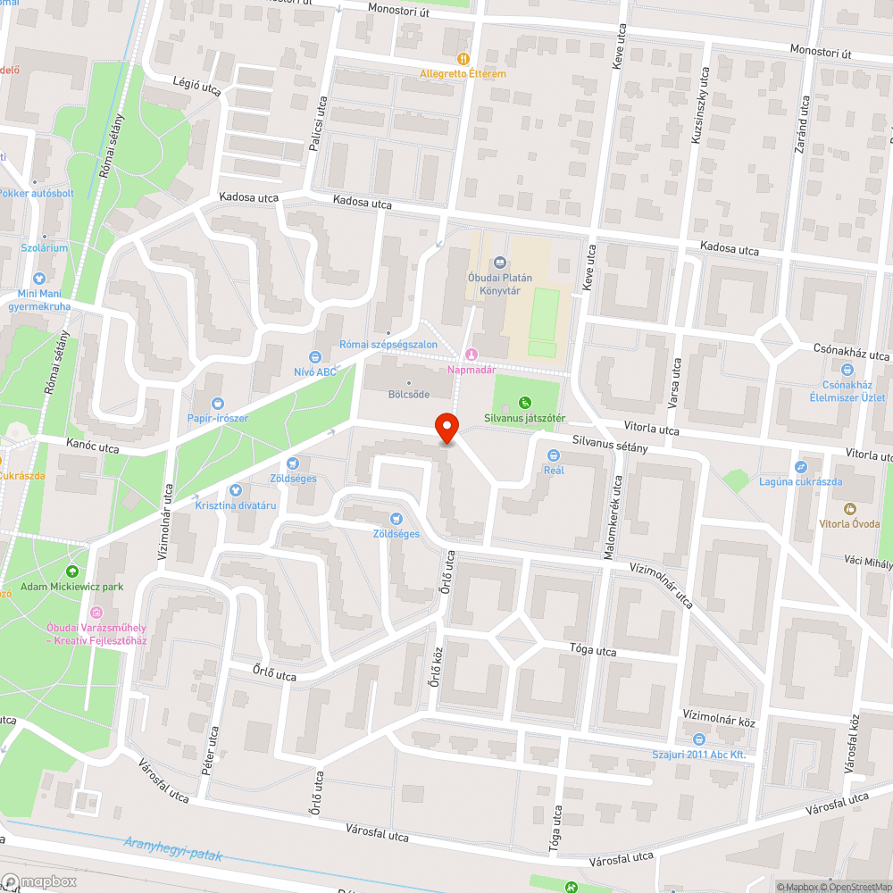 Kátyú bejelentés helye