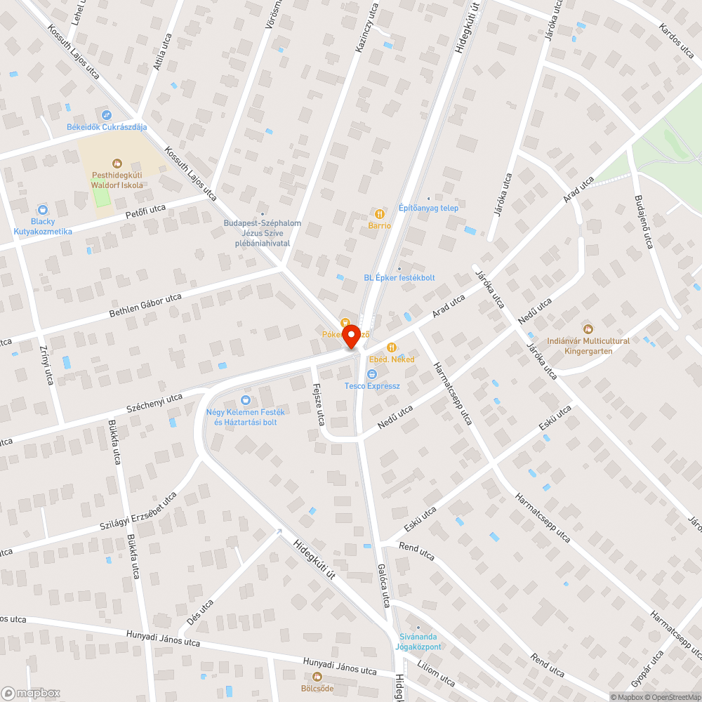 Elérhetetlen átkelést jelző gomb bejelentés helye