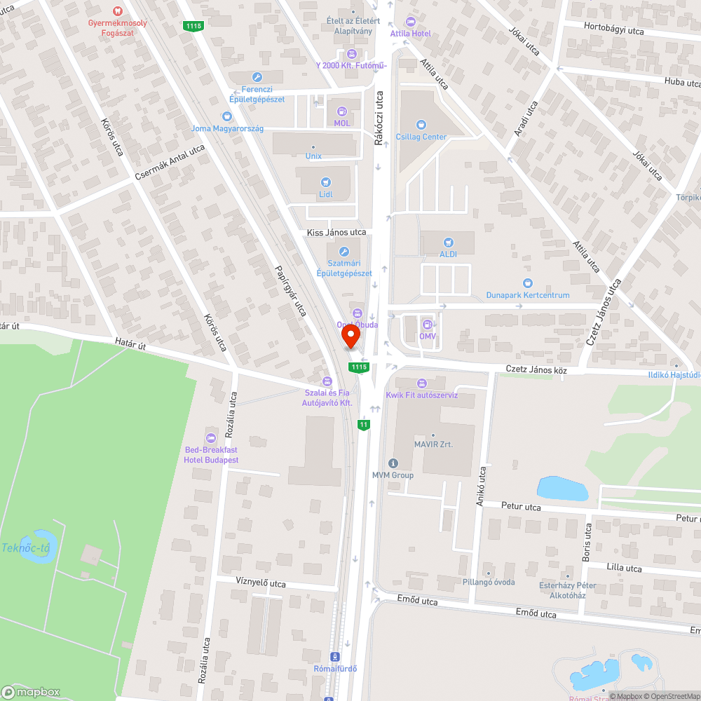 Gyalogos lámpa "kiégett" bejelentés helye