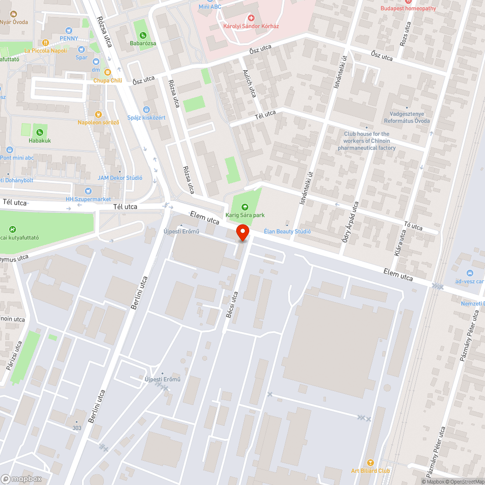 Megsérült tábla bejelentés helye