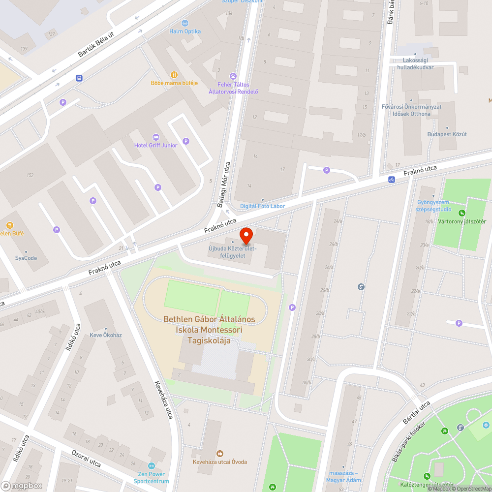 Elhagyott autó bejelentés helye