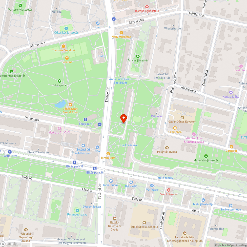 Beszakadt járda bejelentés helye