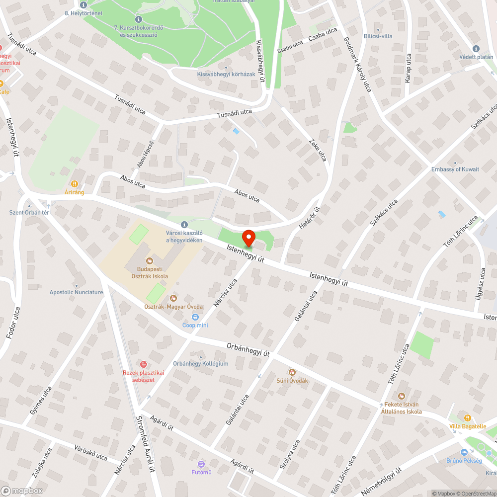 Elfordított tükör tábla bejelentés helye