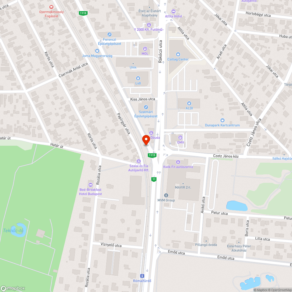 Gyalogos jelzőlámpa bejelentés helye