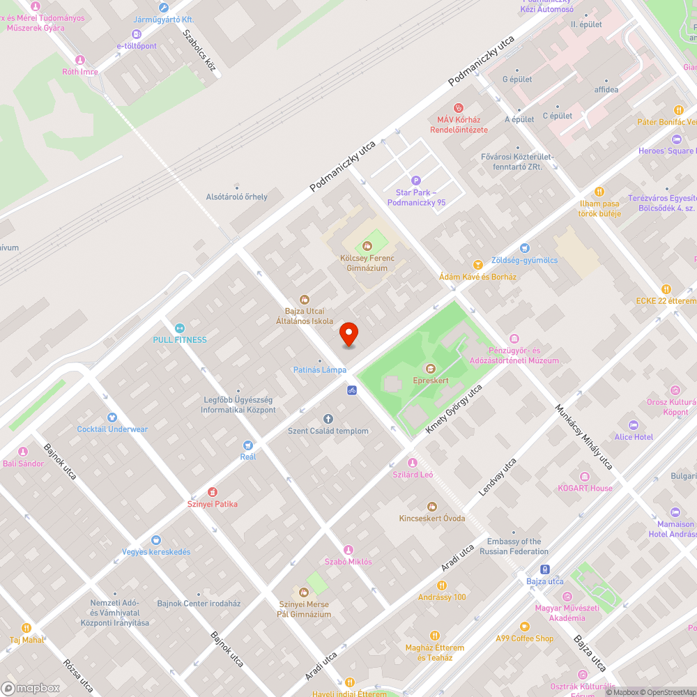 Megdőlt poller bejelentés helye