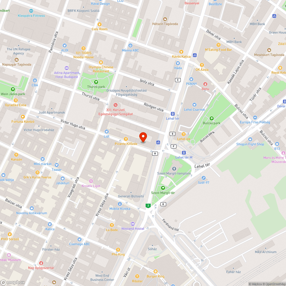 Forgalommal szembeni kerékpársáv a Lehel térnél bejelentés helye