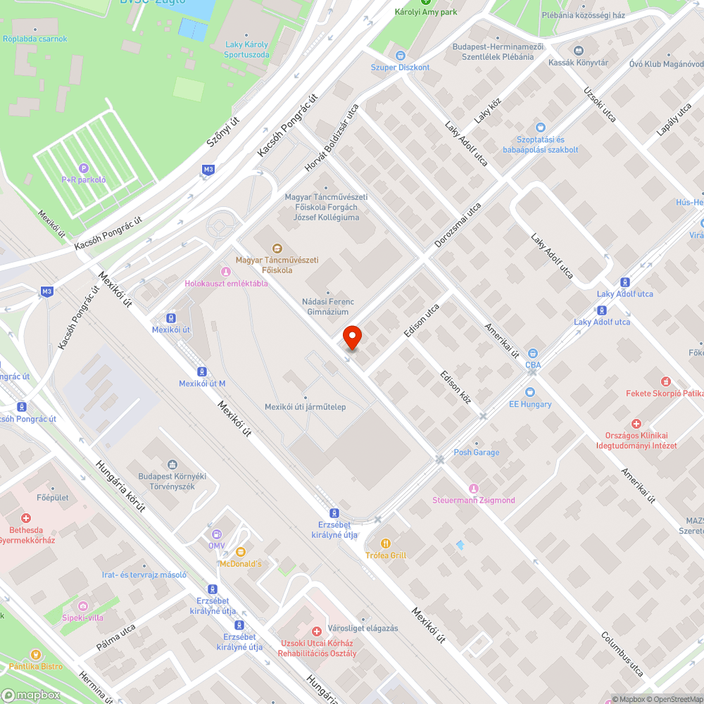 Elhagyott autógumi a járdán bejelentés helye