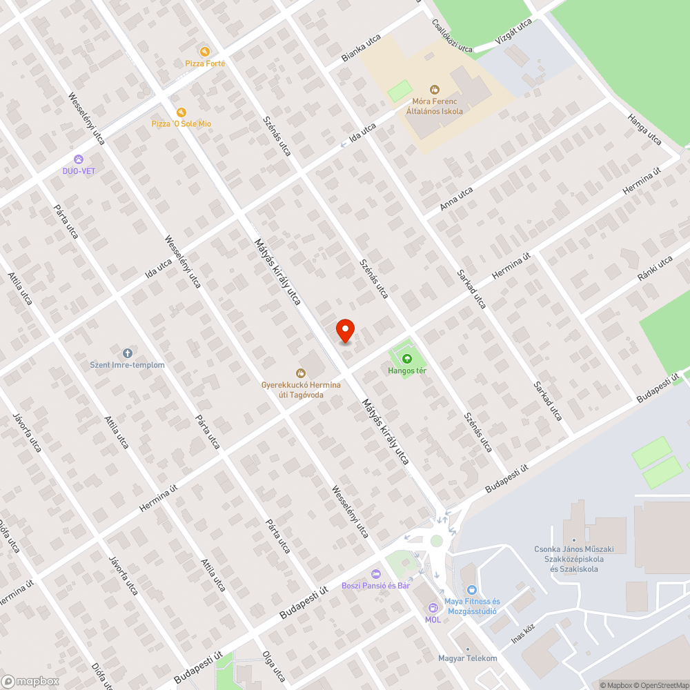 Veszélyes zebra bejelentés helye