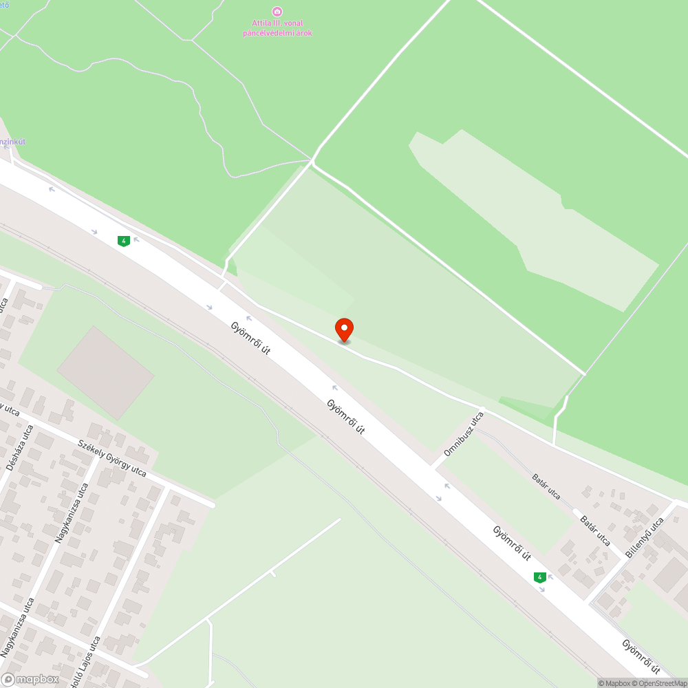 Aszfaltozott kerékpárút bejelentés helye