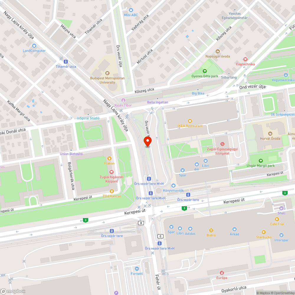 Lekopott kerékpárút az Örsön bejelentés helye