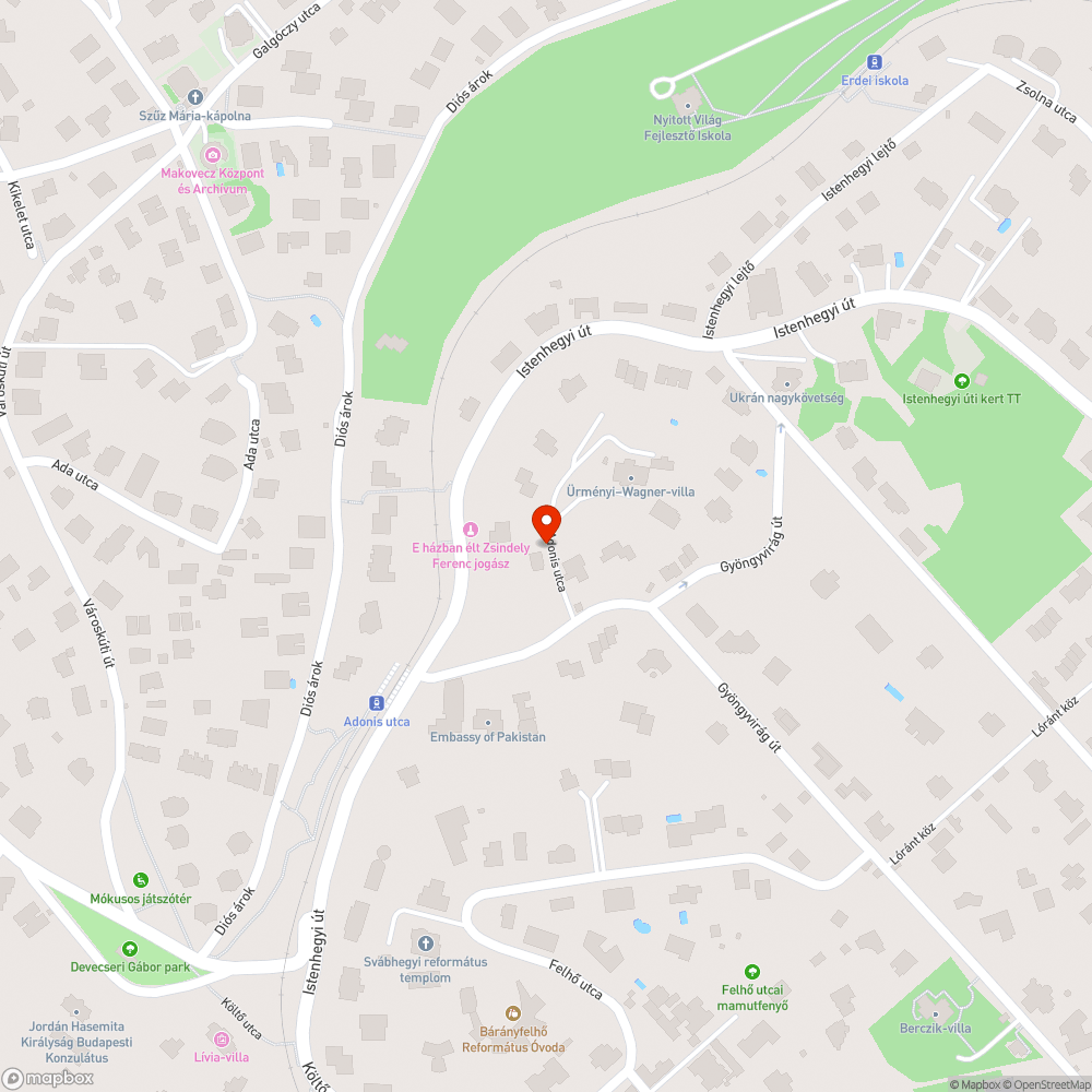 Elhalt fa bejelentés helye