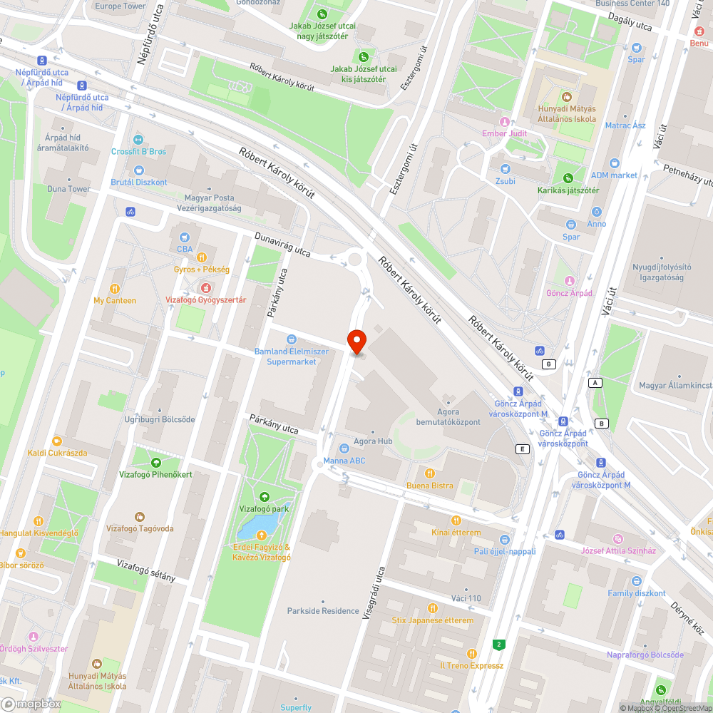 Irodaépület graffiti bejelentés helye