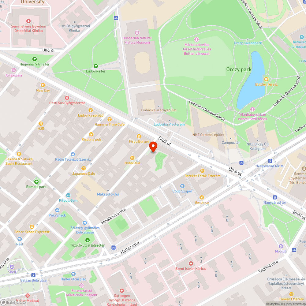 Kátyú az Ernő utcában bejelentés helye