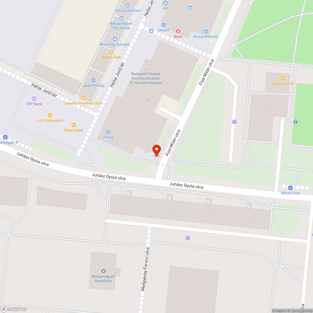 Tönkrement / eldőlt poller bejelentés helye