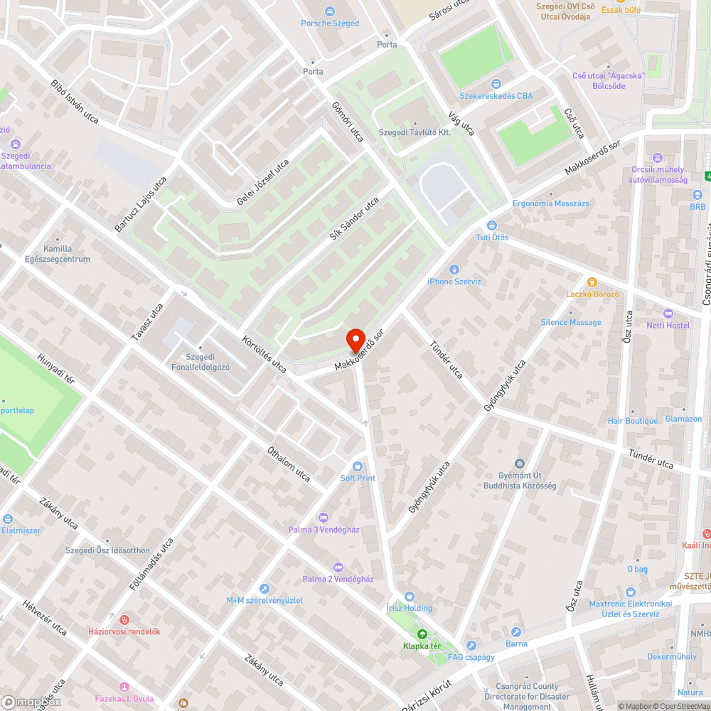 Jakab Lajos utca, Makkoserdő sor kerékpáros kapcsolat hiánya bejelentés helye